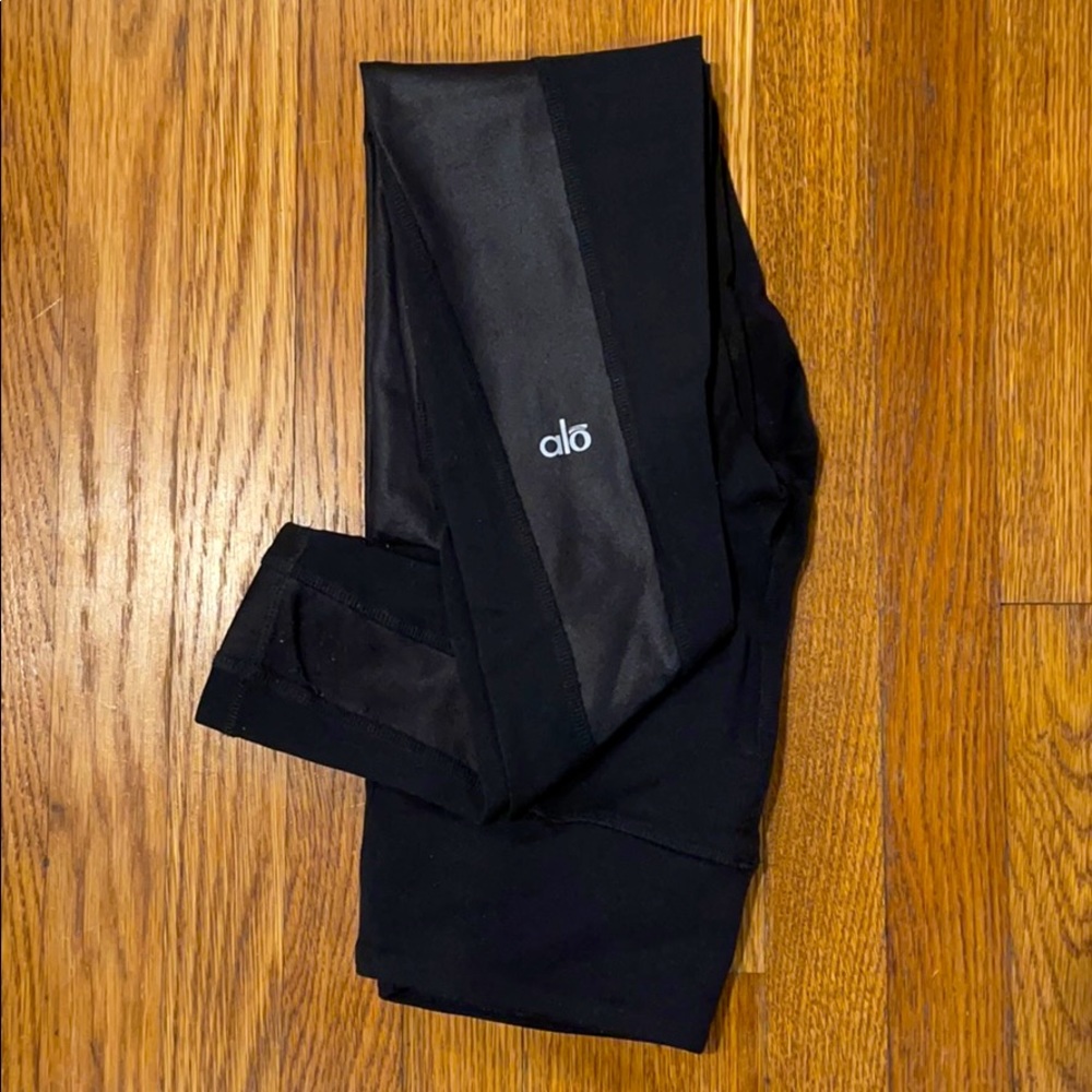 ALO size S black/shiny tights